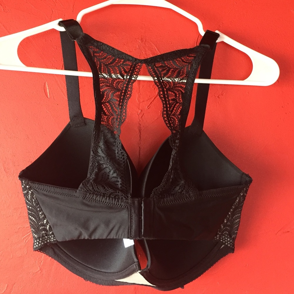 Paramour lace racer back bra 34H black